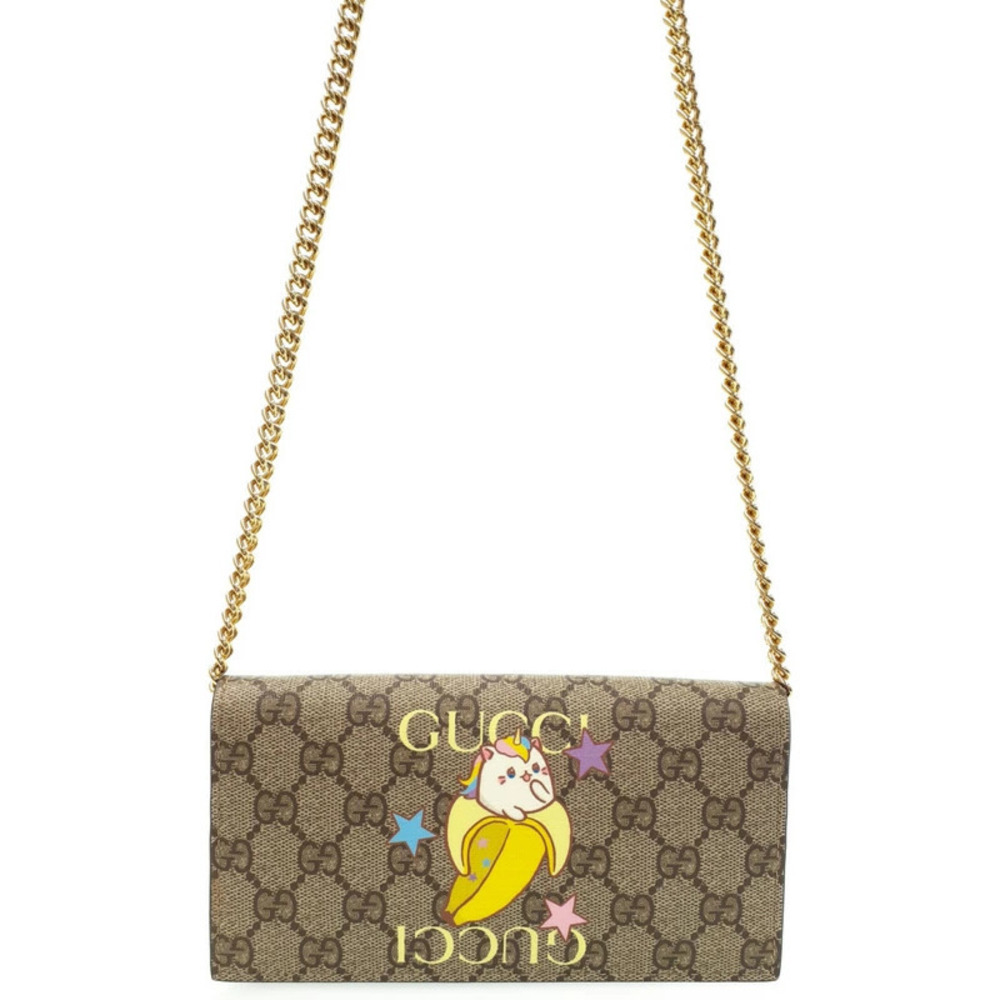 Gucci Rainbow Heart Star Bananya Chain Wallet